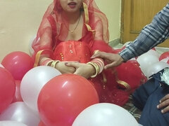 First Night of a Newly Married Desi Beautiful Hot Wife Fucked by Husband in Hindi