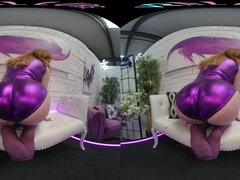 POV VR Hardcore Masquerade Now with purple haired busty mature bitch