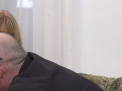 British MILF Miss Gabrielle Fox has sex with a dirty old man