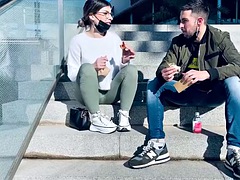 Blonde, Collège université, Européenne, Hard, De plein air, Maigrichonne, Espagnole, Adolescente