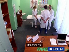 Czech teen with big ass & fake hospital uniform flaunts her gymnastic skills in hardcore POV