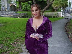 Velour Contours - big ass babe with natural tits Brooke Benz seduced outdoors