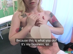 Fake Hospital (FakeHub): Blonde Sucks Cock for Bigger Boobs