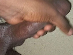 Masturbating My Big Black African Dick