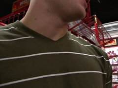 Real gloryhole straight guy fooled into blowjob by gay dude