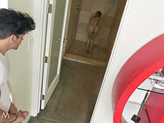 Stepsister surprised in the shower by StepBros big cock
