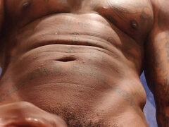 New Porn: Big Black Hairy Cock Worship Hallelujah Johnson (Coffee &amp; Creamer) Tall Dark Chocolate Muscles and Tattoos