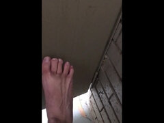 Park Restroom - Still Searching for Someone to Fuck and Suck These Manly Feet! so Horny
