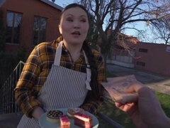 Asian beauty for cash copulates with stranger