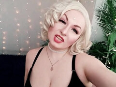 Jerk off Instructions JOI Spanking POV Collar and Leash Strap-on Femdom Video - Compilation by Arya