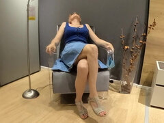 Enthousiasteling, Blond, Masturbatie, Rijpe lesbienne