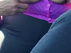 Titty play in the car