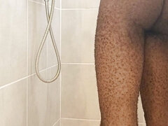 Hairy Black Guy in the Shower