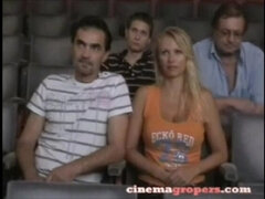 Nikita Valentin groped in the Cinema !