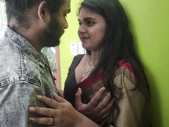 Saree Romance Part 1 Long Lip Lock, Vaishnavy and Sharun Raj Hot Saree Long Lip Lock Romance, Mallu Couple Hot Kiss Romance