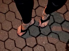 Pieds, Fétiche, Talons, De plein air, Pov, Public, Chaussures, Solo