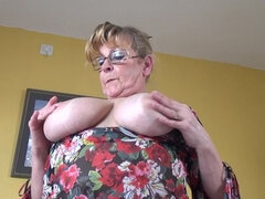 Dutch big breasted BBW fingering herself