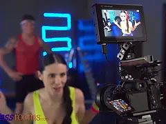 Gym bedrooms Big Tits romanian gym stunner Nelly Kent hard nail after hot workout riding Big Cock