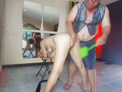 素人, イく瞬間, 熟年, スパンキング