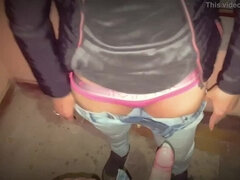 Stranger Fuck Me a(Condom) I Took His Cum In My Panties