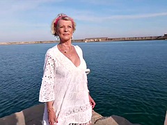 Eva is 70 years old, still wants two beautiful cocks