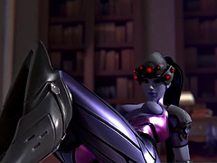 this overwatch 3d widowmaker with cool body loves a huge dick