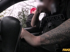 Fake Cop - Cop Spunks On Her Tattoos And Juggs 1 -