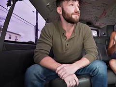 Cheated straight stud bangs gay ass in public van outdoors