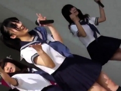 Glamorous Japanese Students Dance