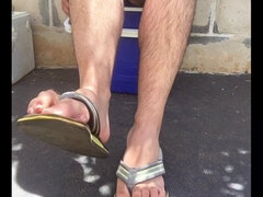 Worn Out Flip Flops / Thongs Slapping Against My Naked Male Soles Feels so Nice - Manly Foot