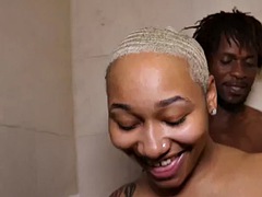 Fat ass black queen freak loves that banger jay