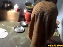 Indian Telugu Cheating Maid Illicit Sex with Me While Cooking in Kitchen