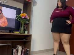 Bbw, Brunetka, Macaté, Brýle, Honění, Různé pohledy, Syn, Kozičky