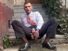 Anale, Vibratore, Masturbazione, All'aperto, Pisciando, Polacca, Solo, Uniforme