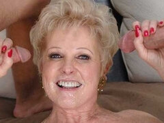 Very Naughty Silver Fox Mom Has a Threesome With Her Stepson's Best Friends!