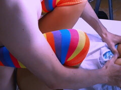 Amateur, Fille latino, Petite femme, Jarretelles