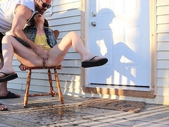 Squirting in Outdoor as Neighbours Watch Us