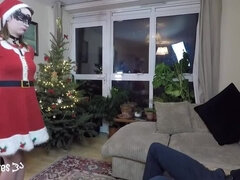 Preview: Christmas Bondage Throat Fucking & Anal Creampie