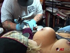 Shyla Stylez Shows Off Her Big Tits and Tattoos in Hot Solo Scene