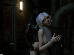 Tasty Petite Elf Gets Fucked From Behind with Huge Creampies by a BBC