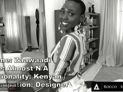 Smoking hot busty ebony Zaawaadi Gets Her Pussy Destroyed In Her First Casting - interracial