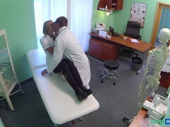 Checking her Anal Temperature: Naughty Blonde Nurse Gets Doctor's Attention And His Cum