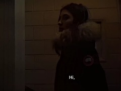 DEBT4k. Hot brunette enjoys unplanned sex with sneaky debt collector