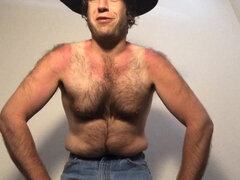 Cowboy Gives Sunburnt Body Gay JOI