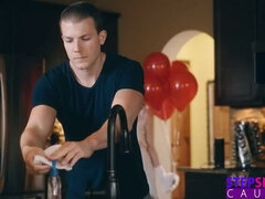 오랄섹스, 크림파이, 가족, 대단히, 오르가슴, 조그마한, 보지, 빨간 머리