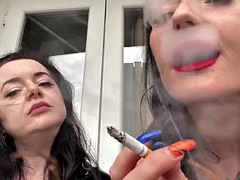 Smoking and vaping fetish with Mistress Lara and Dominatrix Nika