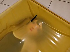 kigurumi vibrating in vacuum bed 2