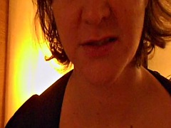 MILF gives her stepson a nylon handjob