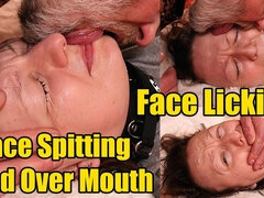 Face Licking, Spitting, Hand Over Mouth Domination