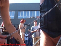 Public femdom punishment kinky porn video